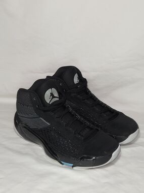 Jordan 38 Low Basketball Shoes Black Gamma Blue Boys 6 DZ3499-004